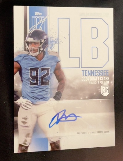 2024 Topps Signature Class T'Vondre Sweat #RCA-TSW Rookie Auto Variation — front