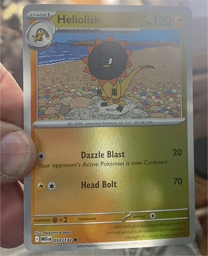2025 Pokémon MEG 053 Heliolisk — front