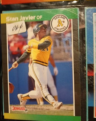 1989 Donruss #185 Stan Javier Oakland Athletics — front
