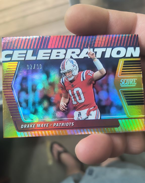 2025 Panini Score Celebration #C-DMA Drake Maye — front