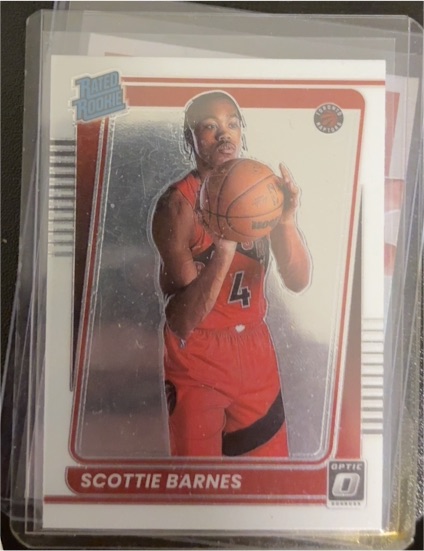 2021-22 Donruss Optic #186 Scottie Barnes Toronto Raptors — front