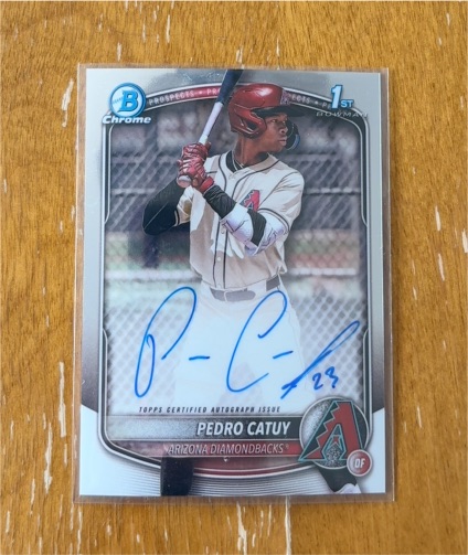 2025 Bowman Chrome #CPA-PC Pedro Catuy Prospect Autographs — front