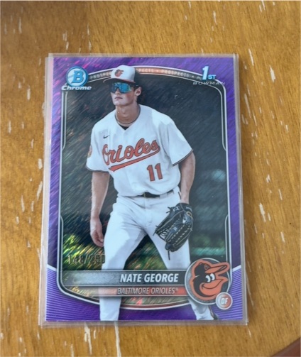 2025 Bowman Chrome #BCP-184 Nate George — front