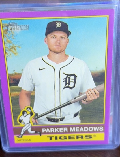 2025 Topps Heritage #483 Parker Meadows — front