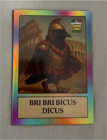 2025 Italian Brainrot Trading Card Bri Bri Bicus Dicus — front