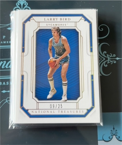 2019 Panini National Treasures Collegiate #09 Larry Bird — front