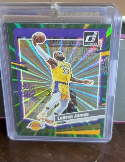 2023-24 Panini Donruss #2 LeBron James Green Laser — front