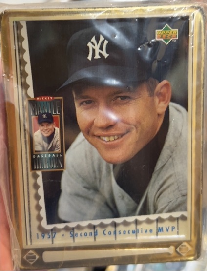 1995 Upper Deck Metallic Impressions #4 Mickey Mantle — front