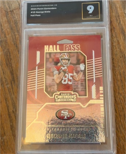 2024 Panini Contenders #15 George Kittle Hall Pass — front