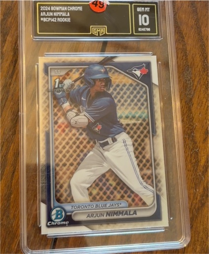 2024 Bowman Chrome #BCP142 Arjun Nimmala — front