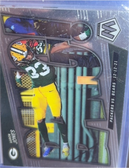 2022 Panini Mosaic #B-4 Aaron Jones Bang! — front