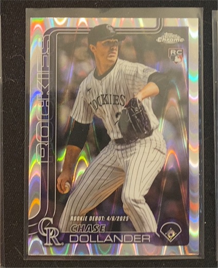 2025 Topps Chrome Update #USC175 Chase Dollander Rookie Debut — front
