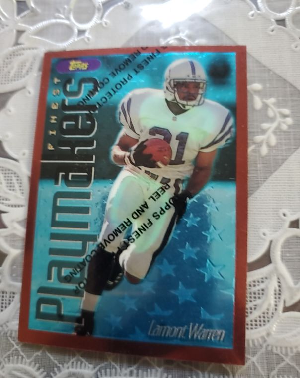 1996 Topps Finest #179 Lamont Warren — front