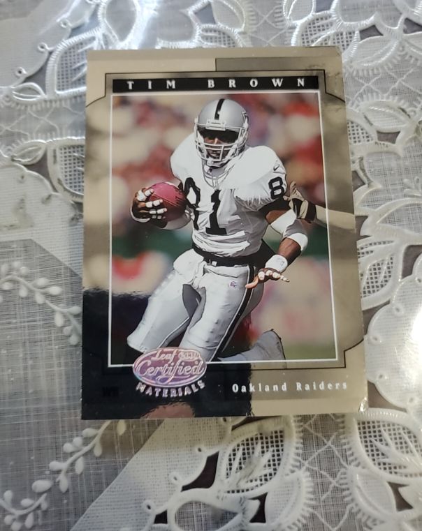 1999 Leaf Certified Materials #169 Tim Brown — front