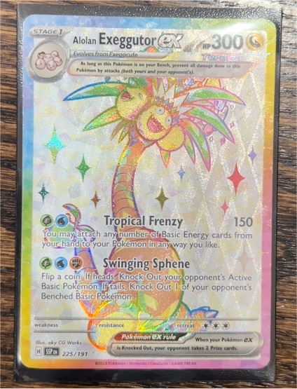 2024 Pokémon SV08 Surging Sparks #225 Alolan Exeggutor ex — front