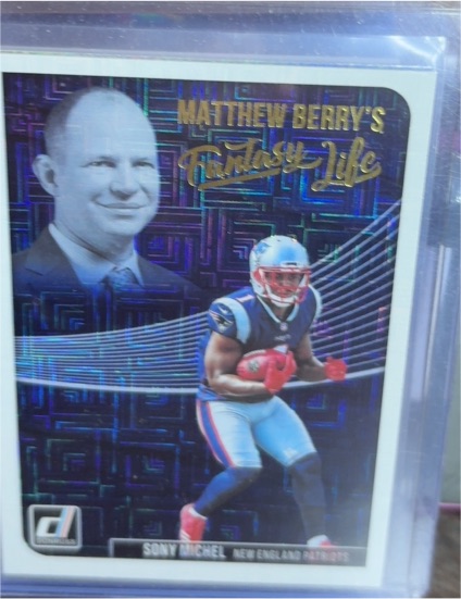 2018 Donruss #MBF19 Sony Michel Matthew Berry's Fantasy Life Patriots — front