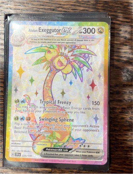 2024 Pokémon SV08 #225 Alolan Exeggutor ex Surging Sparks — front