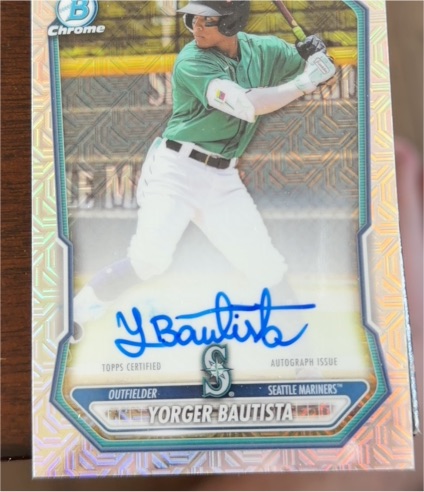 2026 Bowman Chrome #BMA-YB Yorger Bautista — front