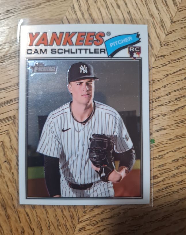 2026 Topps Heritage Chrome #222 Cam Schlittler — front