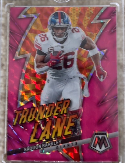 2023 Panini Mosaic Thunder Lane #TL-SB Saquon Barkley — front