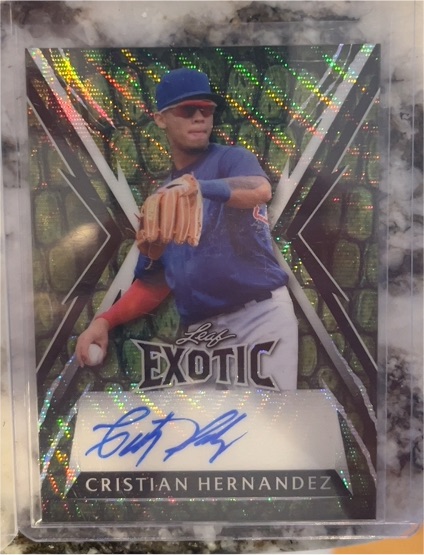 2023 Leaf Exotic #BA-CH2 Cristian Hernandez — front