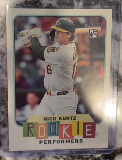 2025 Topps Heritage High Number #RP-7 Nick Kurtz Rookie Performers — front