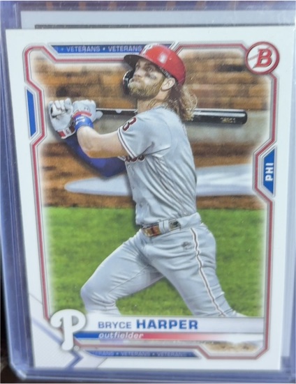 2021 Bowman #90 Bryce Harper Philadelphia Phillies — front