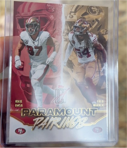 2025 Topps Signature Class Paramount Pairings #PP-15 Nick Bosa & Fred Warner — front