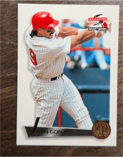 1995 Score Summit #90 Juan Gonzalez — front