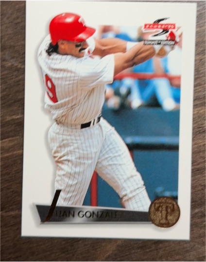 1995 Score Summit #90 Juan Gonzalez — front