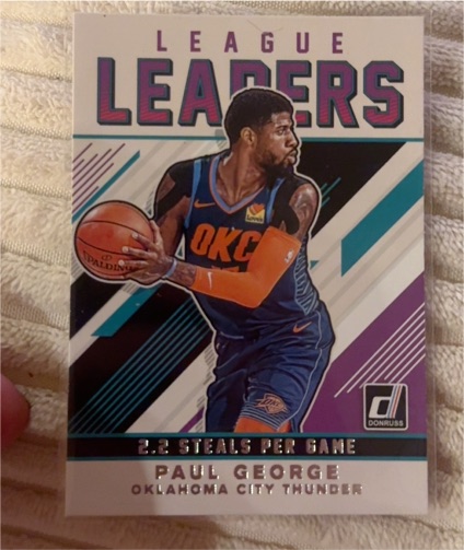 2019-20 Donruss League Leaders #4 Paul George — front