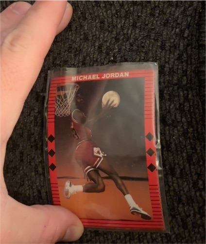 1990 Broder Michael Jordan #23 Moon Dunk Promo Card — front