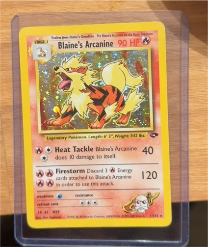 1999 Wizards of the Coast Gym Challenge #1 Blaine's Arcanine — front