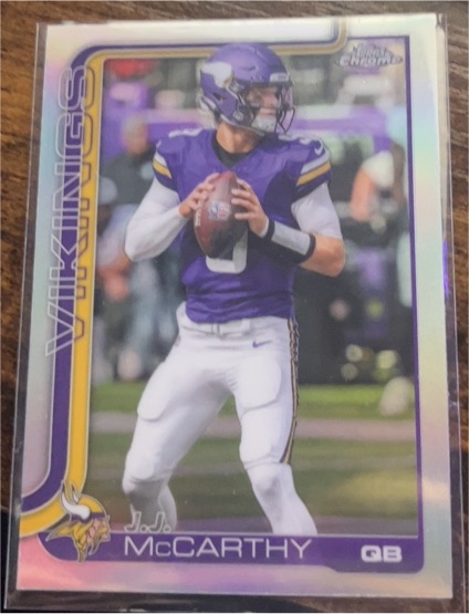 2025 Topps Chrome #199 J.J. McCarthy — front