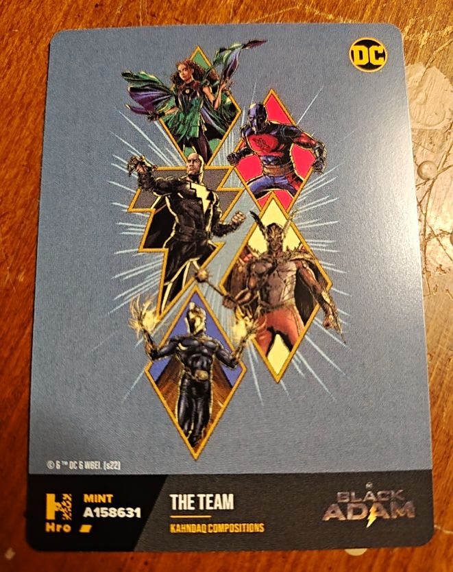 2022 Hro Chapter 2 Physical Card Black Adam Kahndaq Compositions The Team A158631 — front