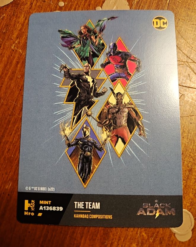 2022 DC Chapter 2 Physical Card Black Adam Kahndaq Compositions The Team A136839 — front