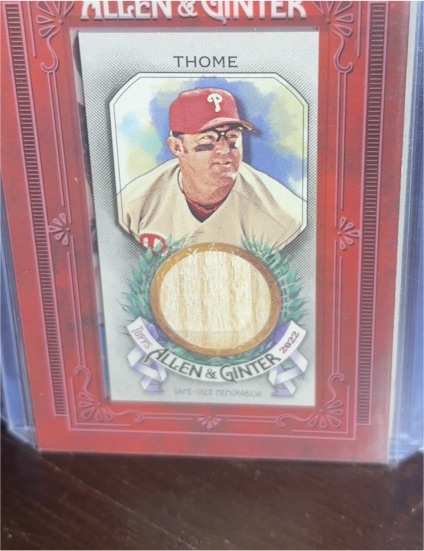 2022 Topps Allen & Ginter Mini Framed Relics #MFR-JT Jim Thome — front