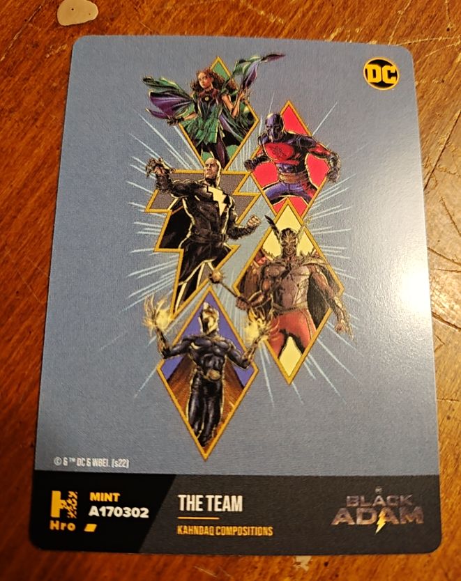 2022 DC Chapter 2 Physical Card Black Adam Kahndaq Compositions The Team A170302 — front