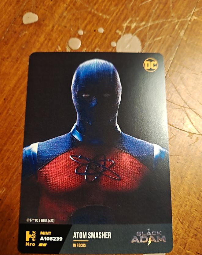 2022 DC Chapter 2 Physical Card Black Adam In Focus Atom Smasher — front