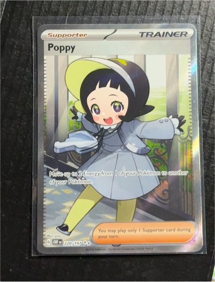 2023 Pokémon TCG Trainer Poppy 220/197 Obsidian Flames — front