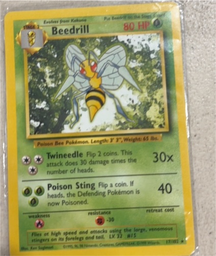 2000 Pokemon Base Set 2 #021 Beedrill — front