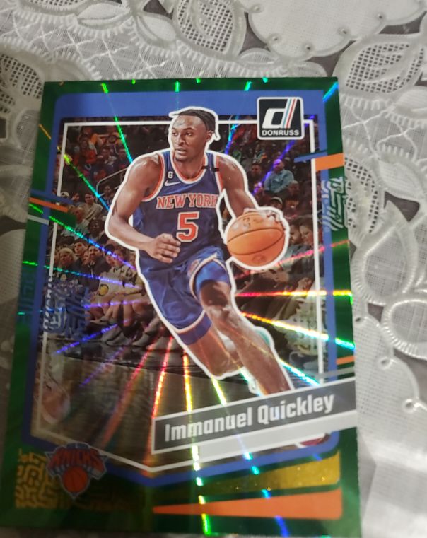 2023-24 Panini Donruss #21 Immanuel Quickley Green Laser — front