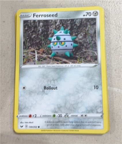 2020 Pokémon Sword & Shield #130 Ferroseed — front