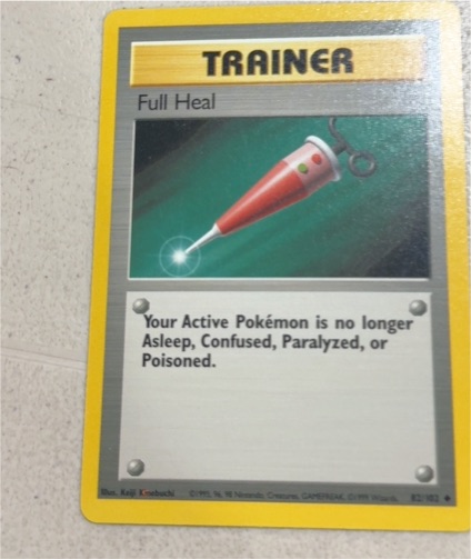1999 Pokémon Base Set #82 Full Heal — front