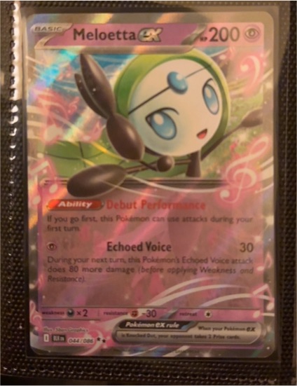 2022 Pokémon TCG Scarlet & Violet Black Bolt #044 Meloetta EX — front