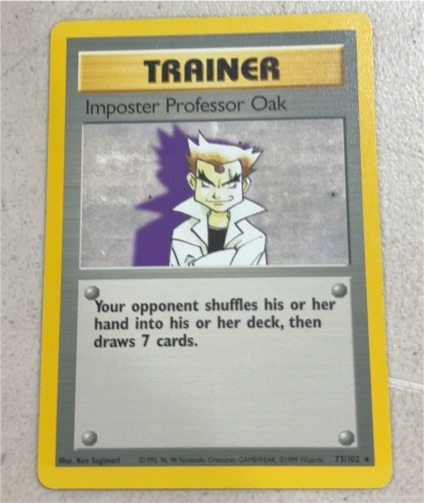 1999 Pokémon Base Set #73 Imposter Professor Oak — front