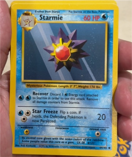 1999 Pokémon Base Set #64 Starmie — front