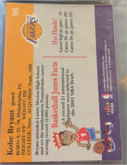 2003 Fleer #56 Kobe Bryant — front