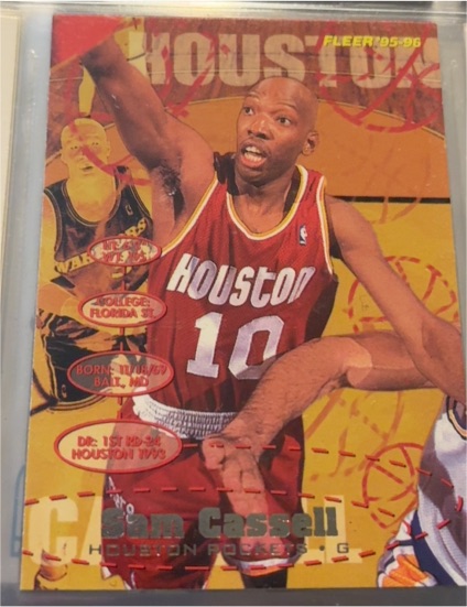 1995-96 Fleer #65 Sam Cassell Houston Rockets — front