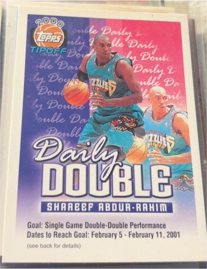 2000-01 Topps Tipoff Daily Double #NNO Shareef Abdur-Rahim — front